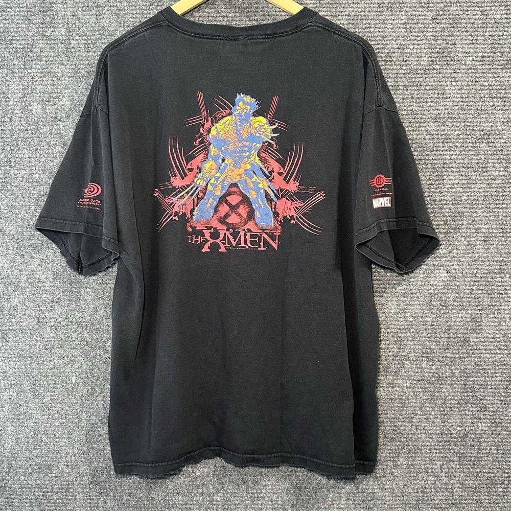 Y2K -VS‎ System Mens Sz XL Black X-Men Marvel Trading Card Game Shirt Promo